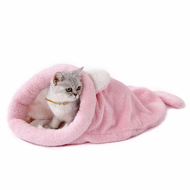 Soft Cat Sleeping Bag Small Cats Tent Yurt Bed Warm Pet House Lovely puppy Kennel Cushion Pets Supplies ZL223-3