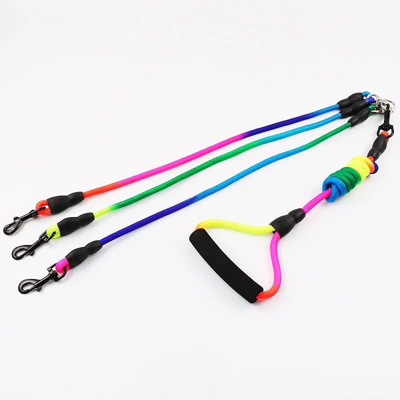 Nylon Dog Leash Durable For three Dogs Double Leashes for small big Dogs husky Chihuahua pitbull dog supplies for dropshipping