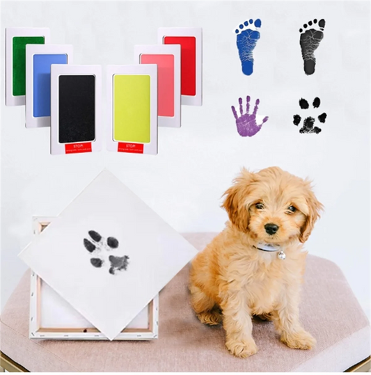 1PC Super Large Pet Dog Cat Baby Handprint or Footprint Contactless Stamp Pad 100% Non-toxic and Mess-free