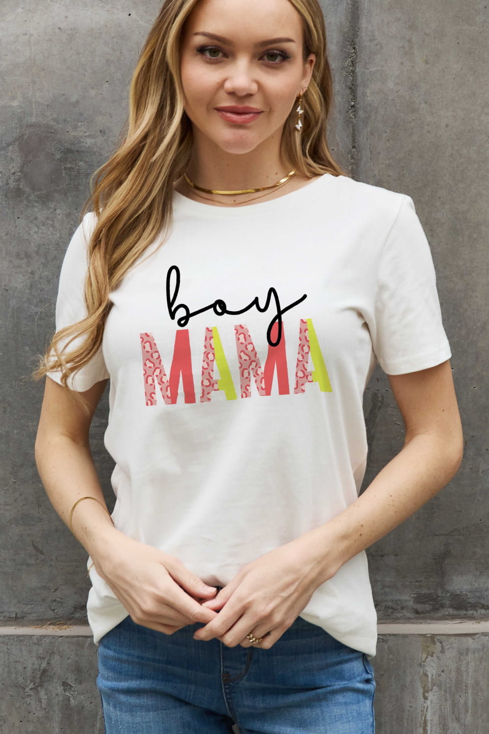 Simply Love Full Size BOY MAMA Graphic Cotton Tee