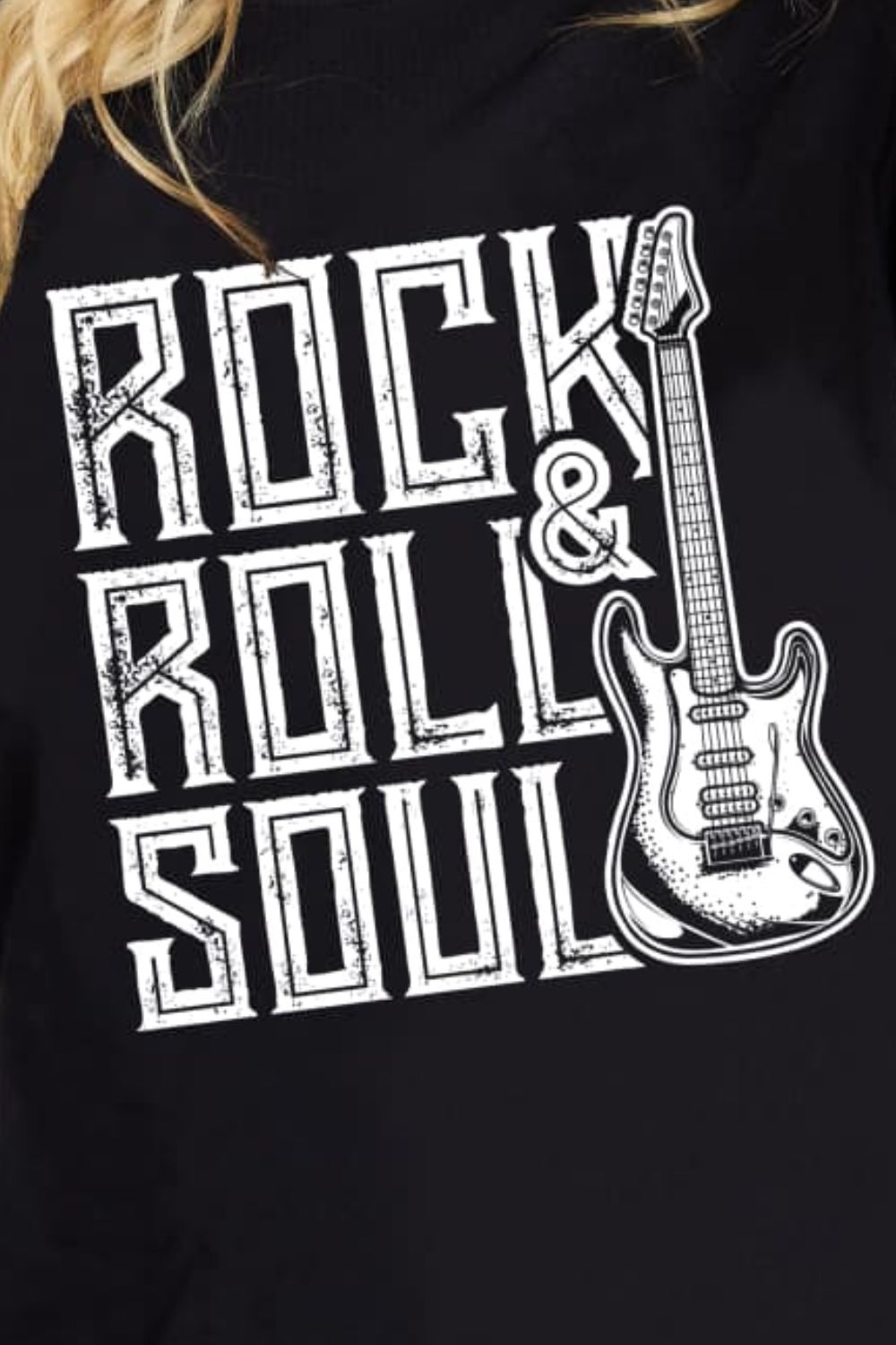 Simply Love ROCK & ROLL SOUL Graphic Cotton T-Shirt