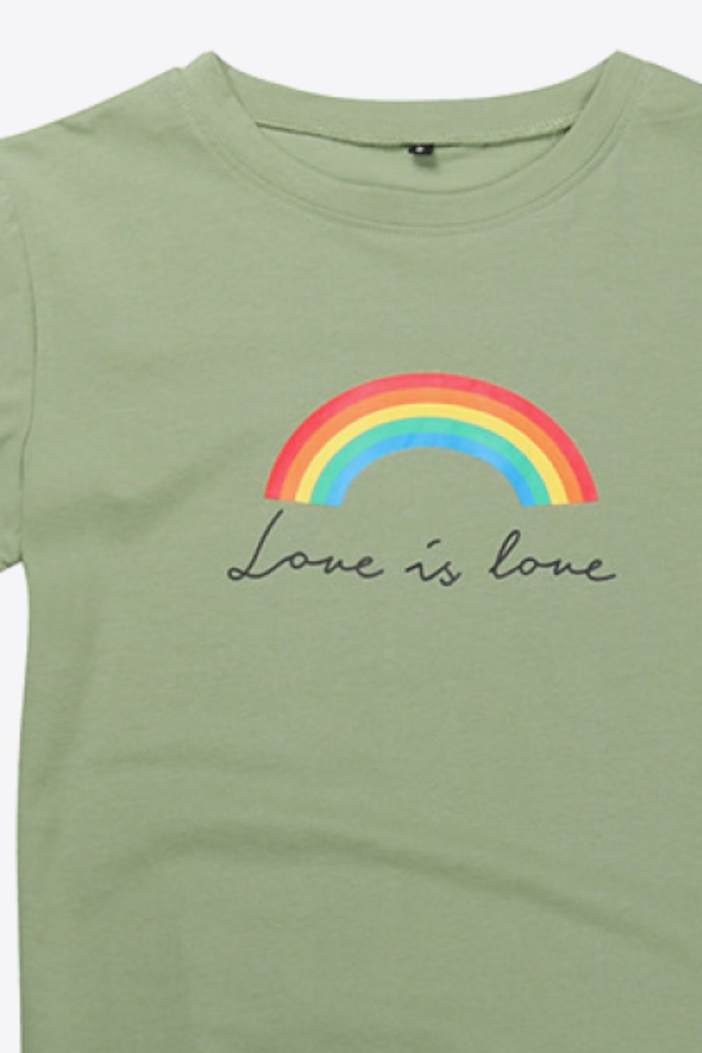 LOVE IS LOVE Rainbow Graphic Tee Shirt