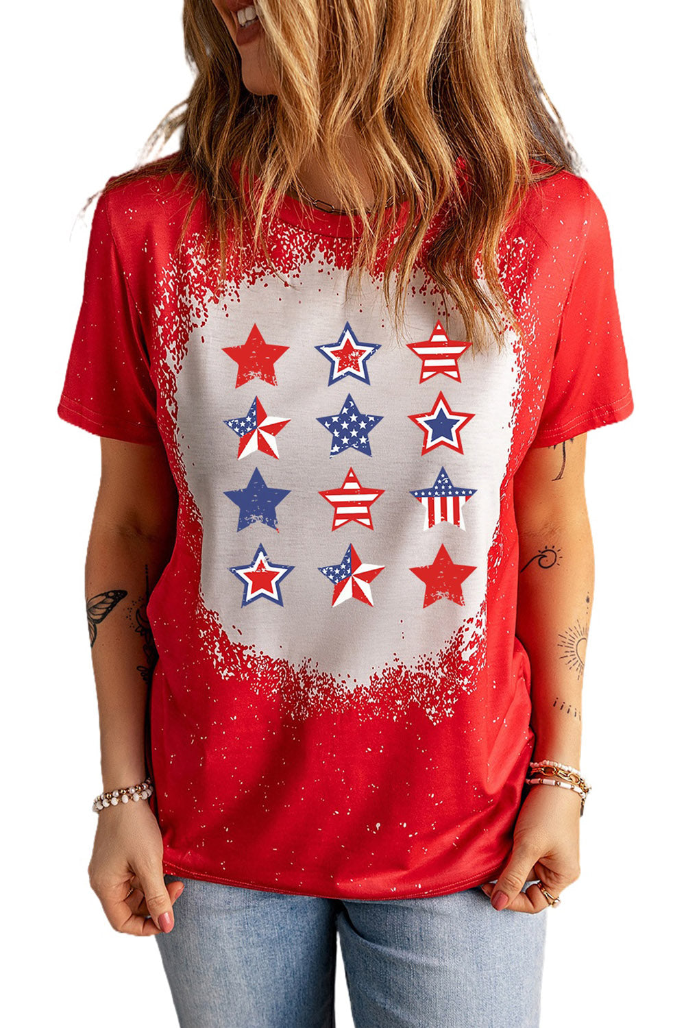 Star and Stripe Graphic Short Sleeve Tee