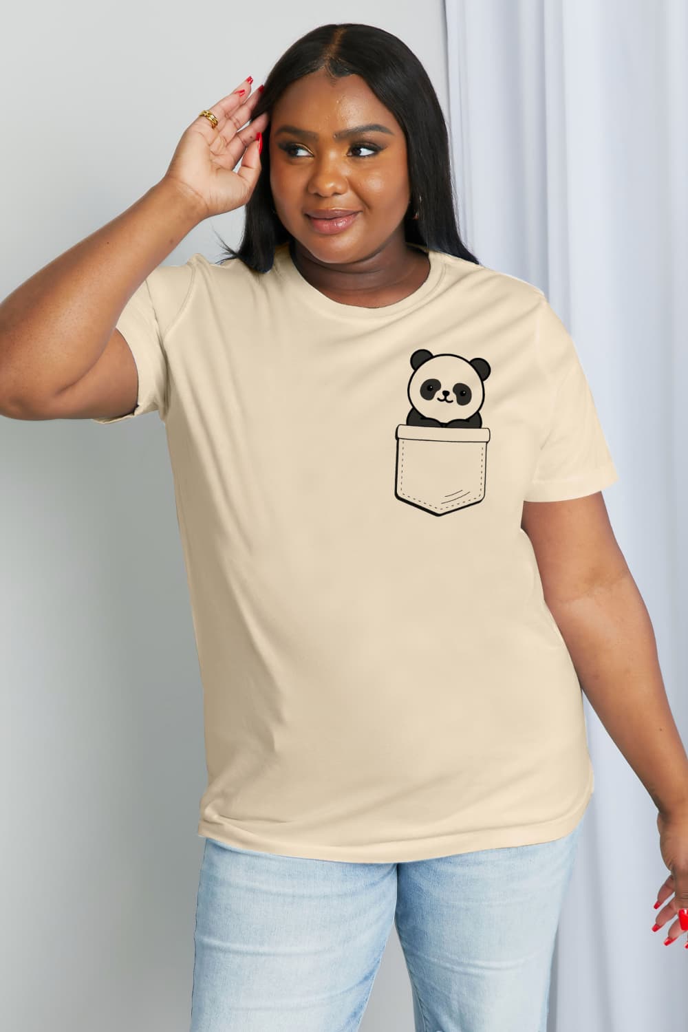 Simply Love Full Size Panda Graphic Cotton Tee