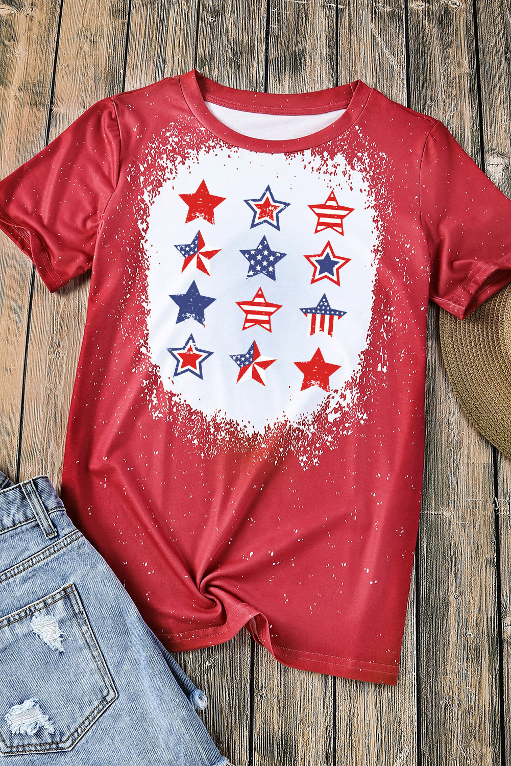 Star and Stripe Graphic Short Sleeve Tee