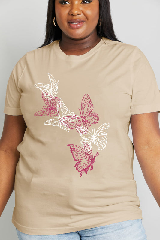 Simply Love Full Size Butterfly Graphic Cotton Tee